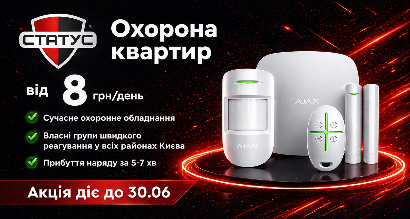 Пультовая охрана за 8 грн/день
